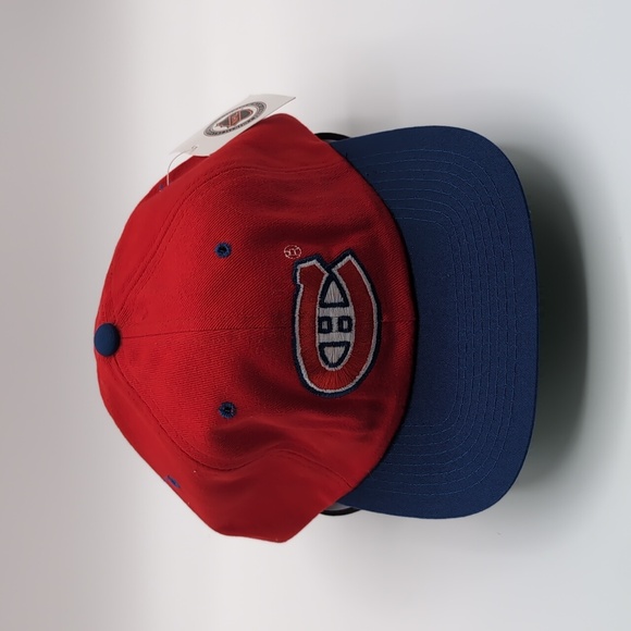 Starter| Vintage Blue and Red Montreal Canadians Sports Cap Green Brim - Picture 3 of 13
